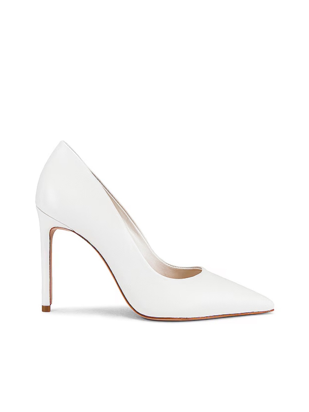 SCHUTZ White Pointed-Toe Stiletto Pump